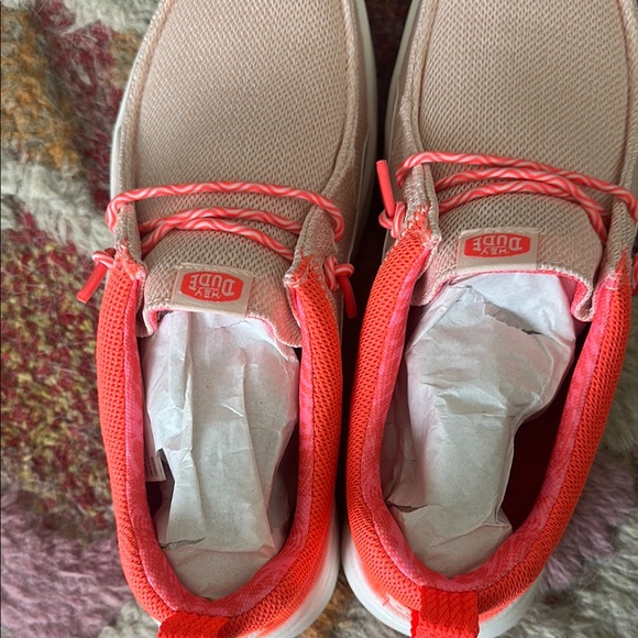 Hey Dude Pink and Coral Slip-On Shoes - Picture 2 of 4